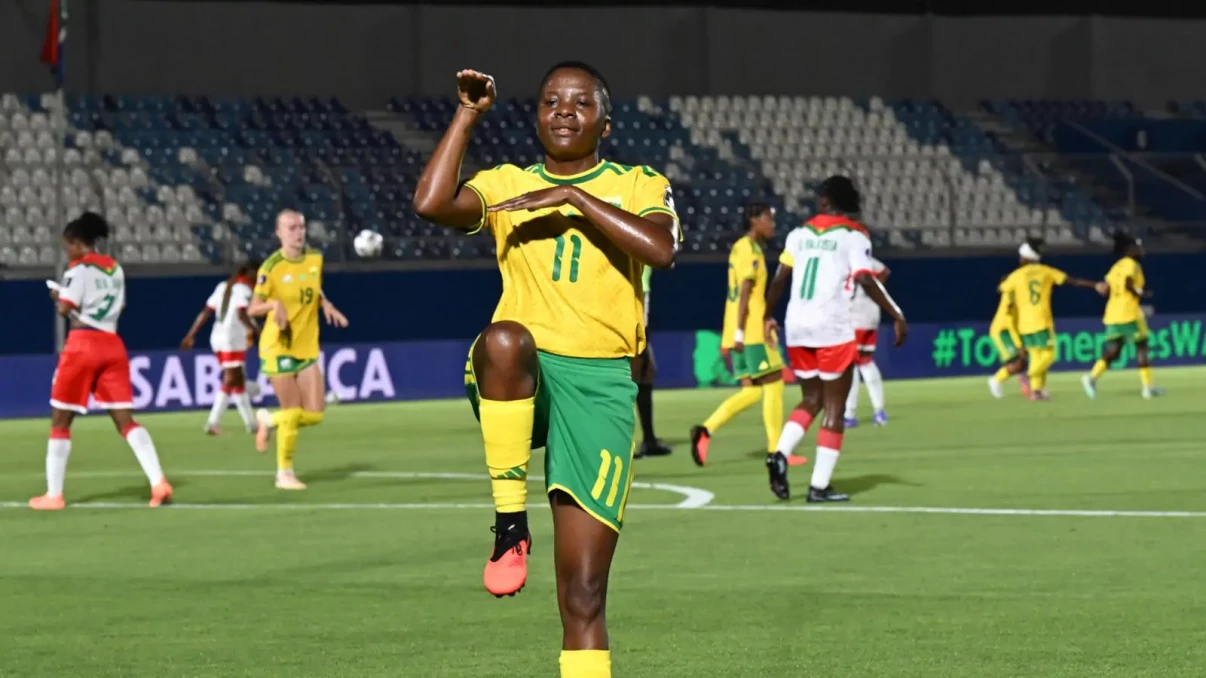 Thembi Kgatlana nets winner to send Banyana Banyana into WAFCON quarterfinals Thembi Kgatlana nets winner to send Banyana Banyana into WAFCON quarterfinals
