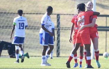 Thunderbirds Ladies concede a goal against UP Tuks Ladies