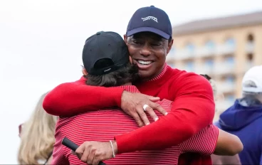 Tiger Woods and Charlie Woods