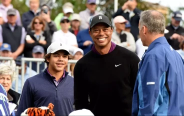 Tiger Woods and son Charlie at PNC Championship