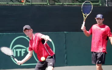 SA tennis players Chris van Wyk and Alec Bekcley