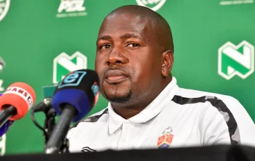 Tlisane Motaung (coach) of the University of Pretoria during the University of Pretoria press conference at PSL Head Quarters on February 19, 2024 in Johannesburg, South Africa.