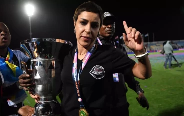 TP Mazembe Women's coach Lamia Boumehdi