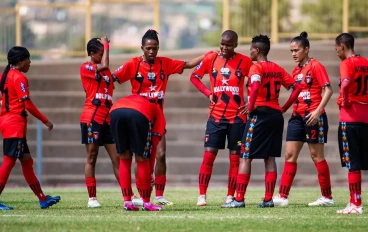 General views during the Hollywoodbets Super League match between TS Galaxy Queens and Durban Ladies at Solomon Mahlangu Stadium on April 14, 2024 in KwaMhlanga, South Afica.