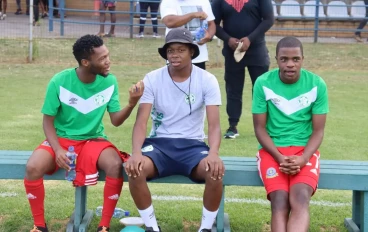 Tshakuma Tsha Madzivhandila players wearing Bloemfontein Celtic jerseys