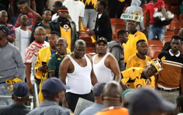 Upset Kaizer Chiefs fans at Peter Mokaba Stadium following 1-0 defeat to SuperSport United