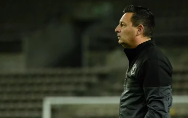 Vasili Manousakis (Assistant Coach) of Cape Town Spurs during the DStv Premiership match between Cape Town Spurs and SuperSport United at Athlone Stadium on October 04, 2023 in Cape Town, Sou