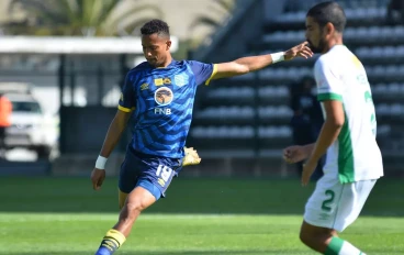 Wayde Lekay of Cape Town City FC during the MTN8 quarter final match between Cape Town City FC and AmaZulu FC at Athlone Stadium on August 27, 2022 in Cape Town, South Africa.