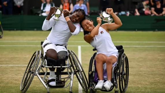 Kgothatso Montjane rejoices on finally lifting the Wimbledon Doubles title