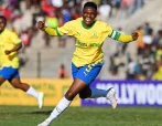 Zanele Portia Nhlapho, captain of Mamelodi Sundowns celebrates scoring during the CAF Women's Champions League, COSAFA qualifier semi final match between Mamelodi Sundowns Ladies and Green Bu